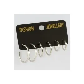 6Lı Kalın Boş Halka-Gümüş Rengi