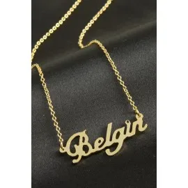 Belgin Isimli Kolye -Sarı