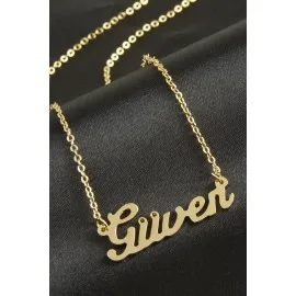 Güven Isimli Kolye -Sarı