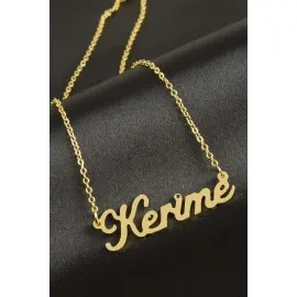 Kerime Isimli Kolye -Sarı