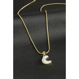 Hilal Çelik Kolye-Sarı