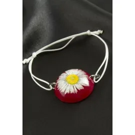 Papatya Epoksi Bileklik-Pembe