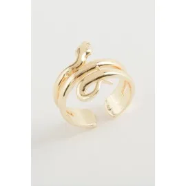 Yılan Metal Yüzük-Sarı