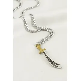 Zülfikar Çelik Kolye-Gümüş Rengi