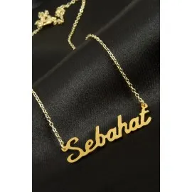 Sebahat İsimli Kolye -Sarı