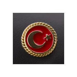 Ay Yıldız Yaka Rozet-Sarı