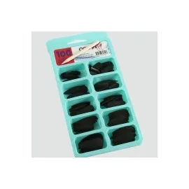 100 Adet  Mat Takma Tırnak-Siyah