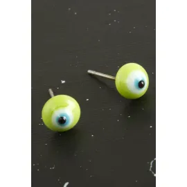 Nazar Cam Küpe-Renkli