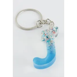 J Harfli Epoksi Anahtarlık-Renkli