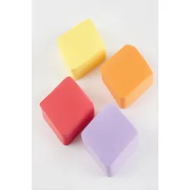 4 Adet Kare Makyaj Süngeri-Renkli