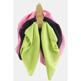 Renkli Şifon Fular 50 Cm-Renkli