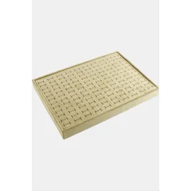 Yatay Anfora Kumaş Batırmalı Yüzük Tablası-Açık Kahverengi