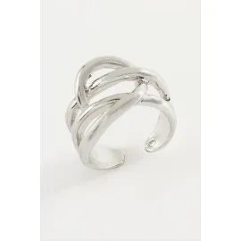 Oval Metal Yüzük-Sarı