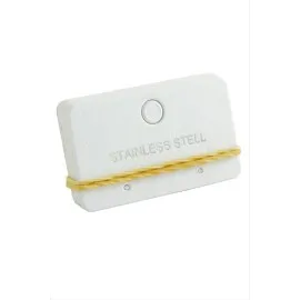 Çelik Yazılı Küpe Kartı 100 Adet-Beyaz