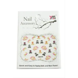 Tırnak Aksesuarı Tattoo Sticker-Beyaz