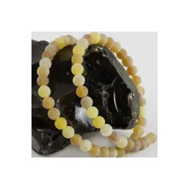 6 Mm Mat Akik Taşı-Sarı