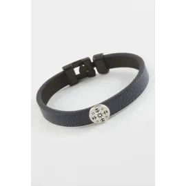 Kartanesi Kaliteli Suni Deri Bileklik-Lacivert