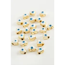 Kalp Mineli Bileklik ve Kolye Ucu Aparatı 1 Adet-Beyaz