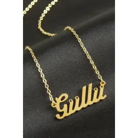 Güllü İsimli Kolye -Sarı