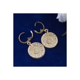 Çeyrek Altın Kaplama Küpe-Sarı