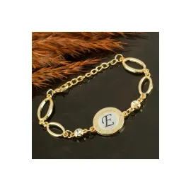 Harfli Yeni Sezon Metal Taşlı Bileklik-E