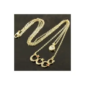 Ay Yıldız Yeni Sezon İkili Kolye-Sarı