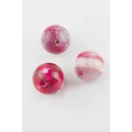 Turkuaz Doğaltaş Kolye Ucu 2 Cm-Pembe