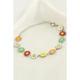 Papatya Mineli Bileklik-Renkli