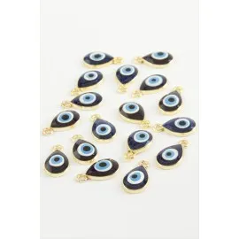 Damla Tek Kulp Mineli Bileklik Ve Kolye Ucu Aparatı 1 Adet-Lacivert