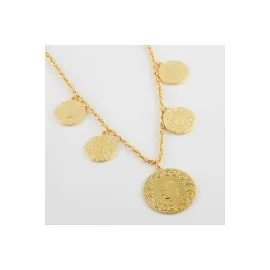 Beşi Bir Yerde İmitasyon Kolye-Sarı