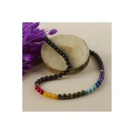 7Li Doğaltaş Çakra Kolye-Siyah