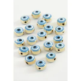 Nazar Mineli Bileklik Ve Kolye Ucu Aparatı 1 Adet-Lacivert