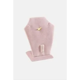 Kadife Set Kolye Standı-Açık Pembe