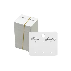 3 Çift Küpe Kartı-Beyaz