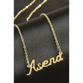 Asena Isimli Kolye -Sarı