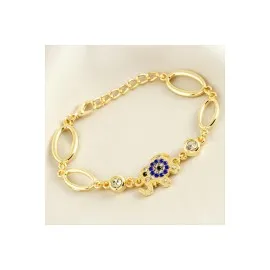 Fil Taşlı Trend Bileklik-Sarı