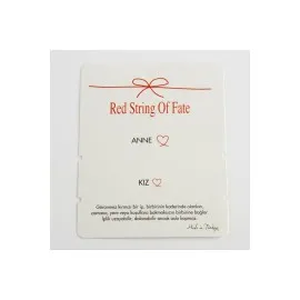 2Li Anne Kız Yazılı Bileklik Kartı 200 Adet-Beyaz