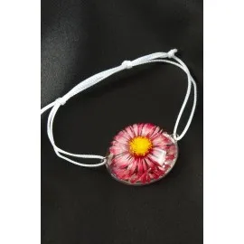 Papatya Epoksi Bileklik-Pembe