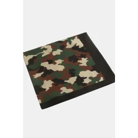 Asker Desenli Bandana 50X50-Yeşil