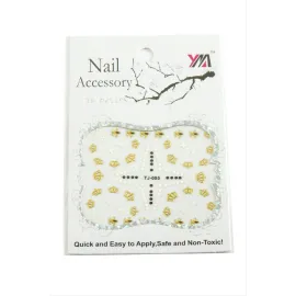 Taç Tırnak Aksesuarı Tattoo Sticker-Beyaz