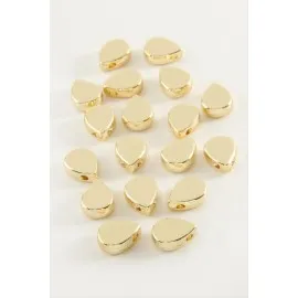 Kalp Metal Bileklik Ve Kolye Ucu Aparatı 1 Adet-Sarı