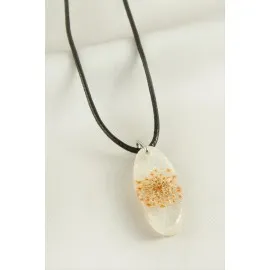 Sultanotu Elips Epoksi Kolye-Sarı