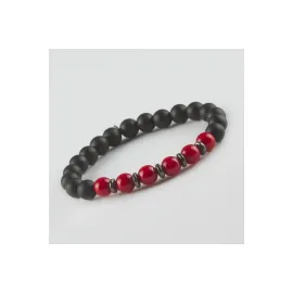 Ceyt - Mat Onix Doğaltaş Bileklik-Kırmızı
