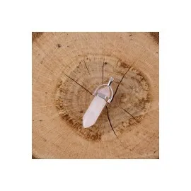 Pembe Kuvars Point Kolye Ucu-Açık Pembe