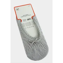Dantel Babet Çorap-Gri