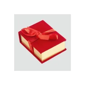 Kurdale Kadife Ahşap Lüx Set Kolye Kutusu-Lacivert