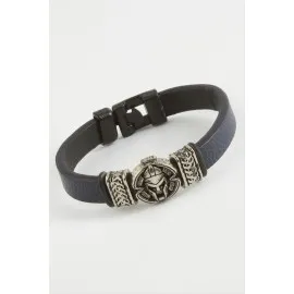 Mifer Kaliteli Suni Deri Bileklik-Lacivert