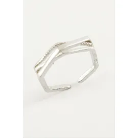 Burgulu Metal Yüzük-Gümüş Rengi