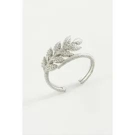 Yaprak Metal Yüzük-Gümüş Rengi