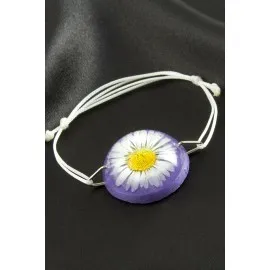 Papatya Epoksi Bileklik-Mor